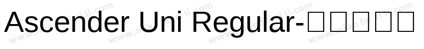 Ascender Uni Regular字体转换
